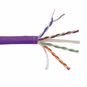 Кабель LANMASTER U/UTP, 4 пары, Кат. 6, с перегородкой, 550Mhz, LSZH, нг(A)-HF, 305 м